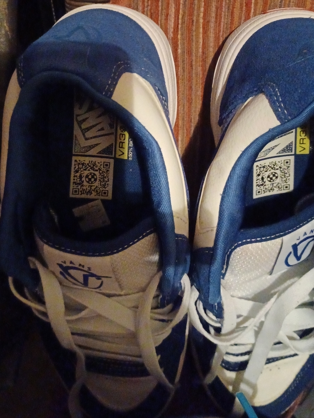 -- Vans Rowan Men’s Navy Blue and White Skate Sneaker Size 11.5 - Picture 3 of 10
